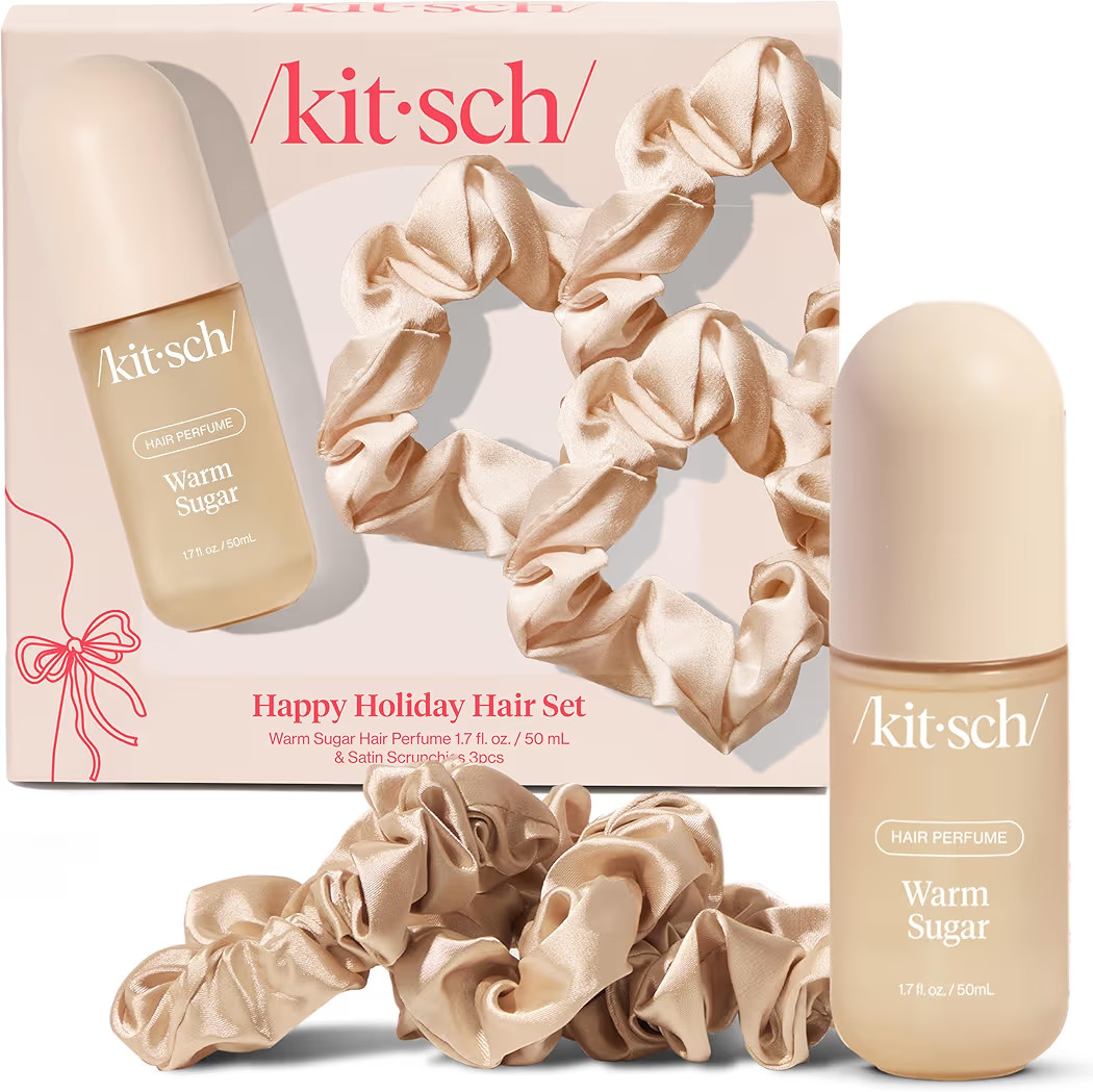 Kitsch Satin Scrunchies and Hair Perfume for Women Holiday Set – Warm Sugar Scent with Patented... | Amazon (US)
