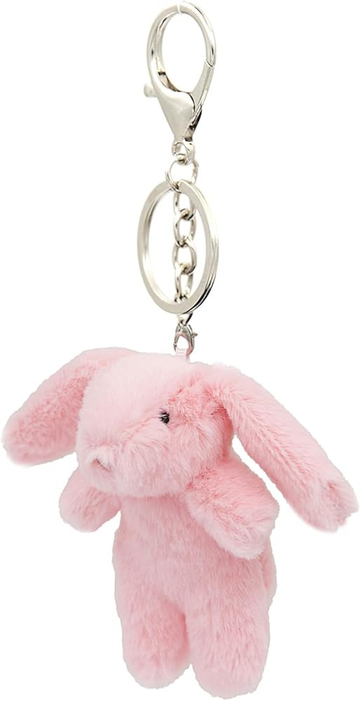 Cute Bunny Plush Keychain for Backpack, 3.5" Inch Mini Rabbit Keychain Purse Charm Pendant Gift f... | Amazon (US)