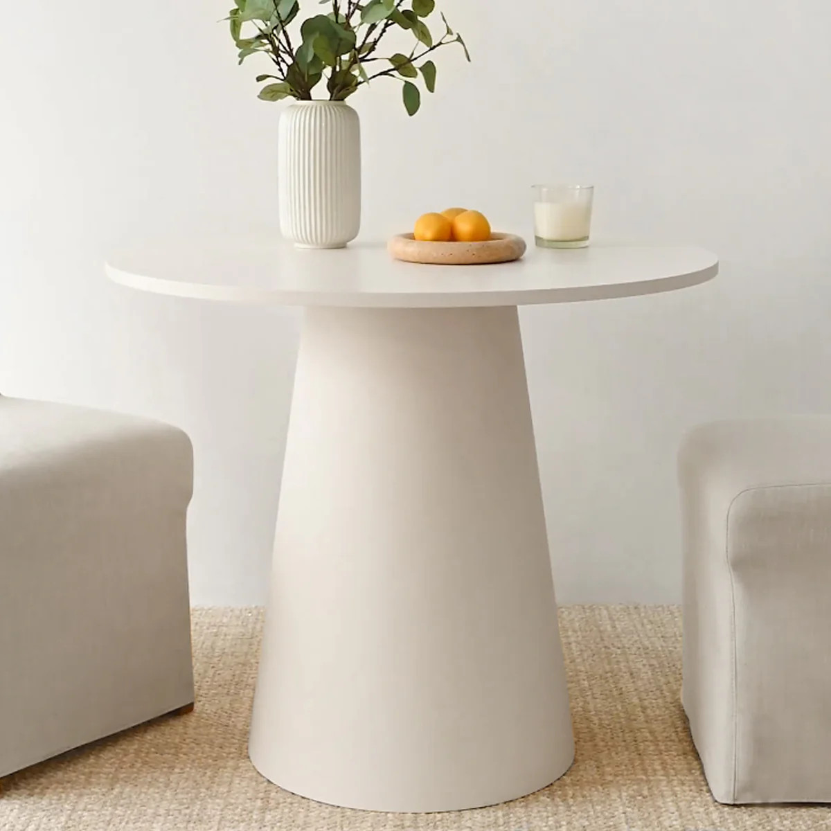 Dwen 35" Modern Round Pedestal Dining Table | Pop Maison