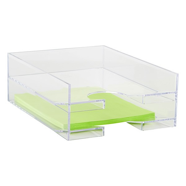 Palaset Clear Stackable Letter Tray | The Container Store