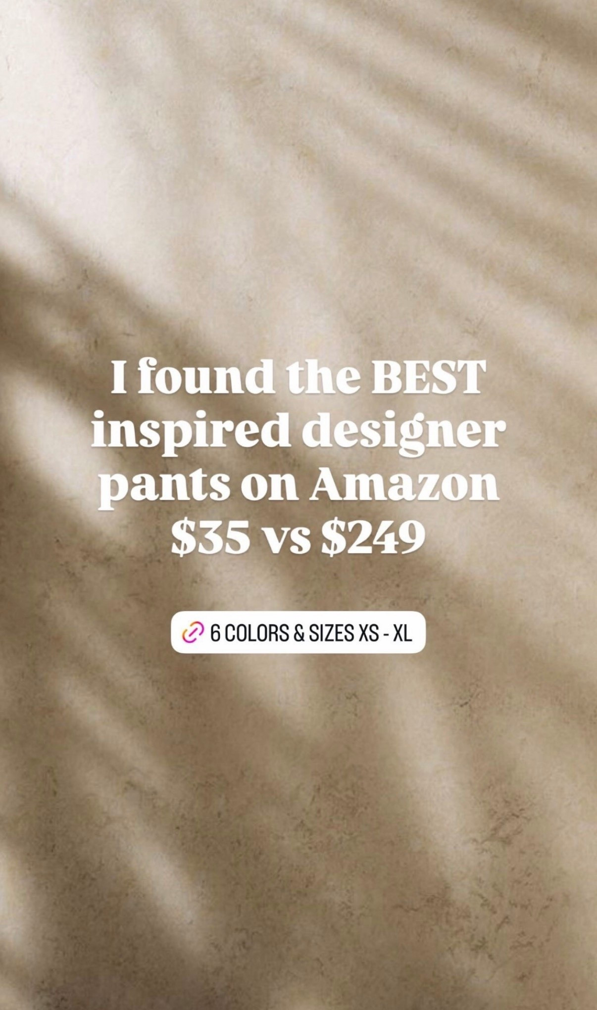 🤍 I found the BEST inspired designer pants on Amazon
$35 vs $249