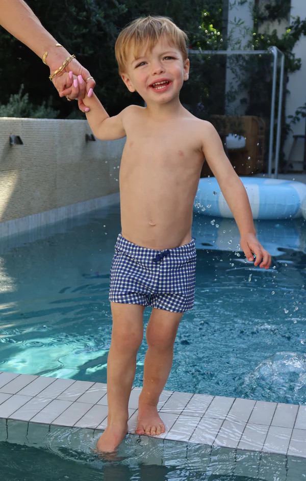 Lil Dude Shorts ~ Blueberry Gingham | Show Me Your Mumu