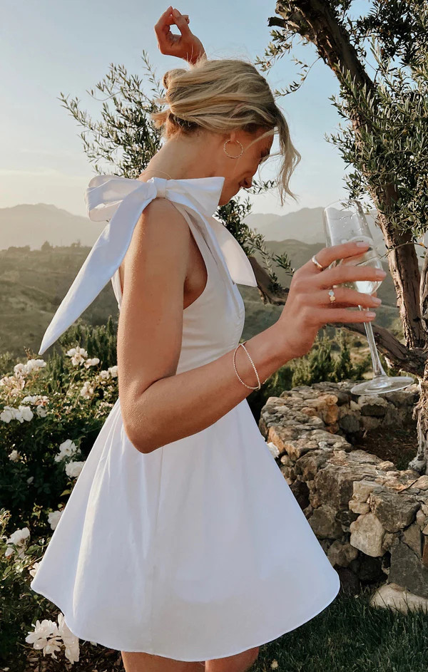 Claire Mini Dress ~ White Poplin | Show Me Your Mumu