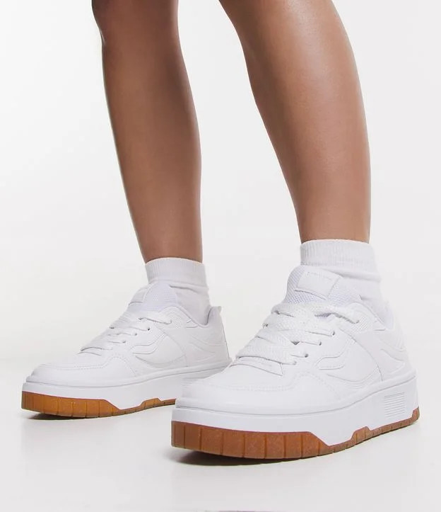 Tênis Cano Baixo com Recortes Branco | Renner (BR)