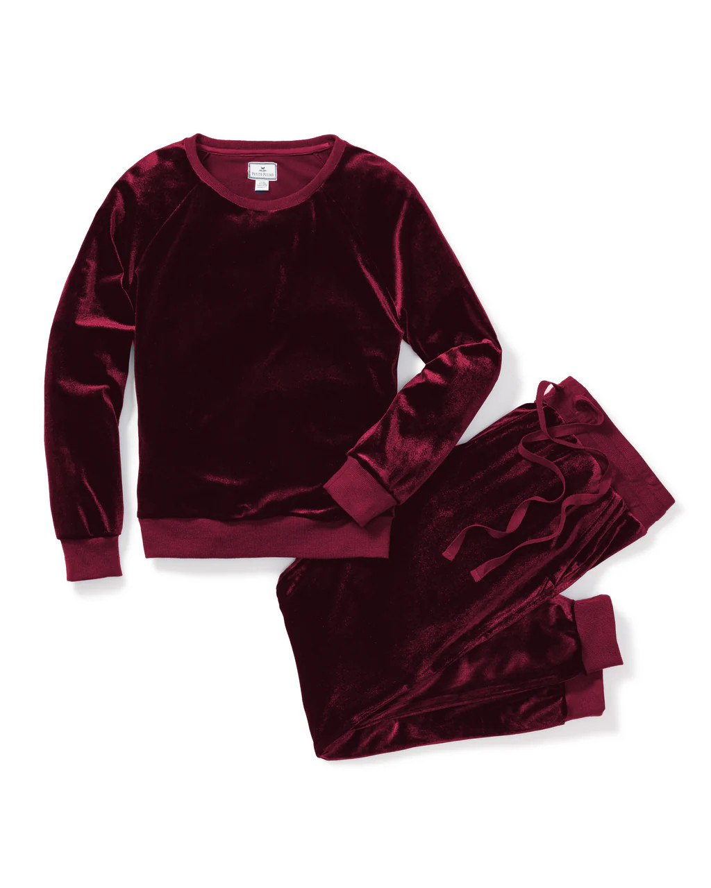 Royal Garnet Velour Lounge Set | Petite Plume