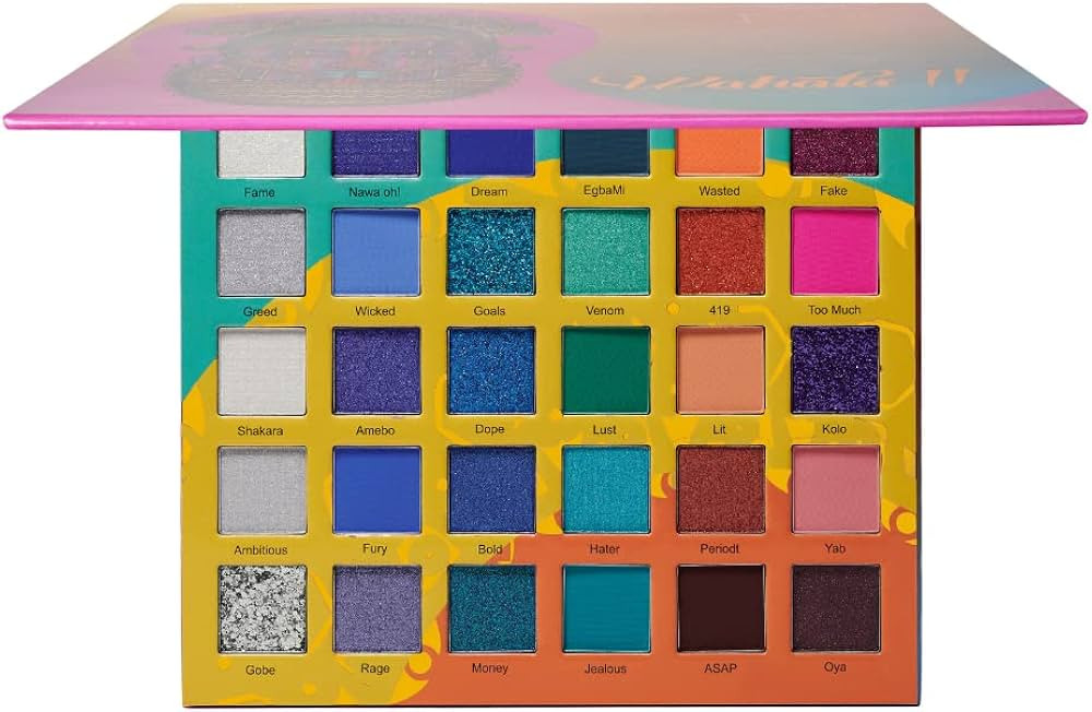 Juvia's Place Wahala 2 - Ice Cold, Periwinkle, Cobalt Blue, Aquamarine, Orange, Pink Palette, 30 ... | Amazon (US)