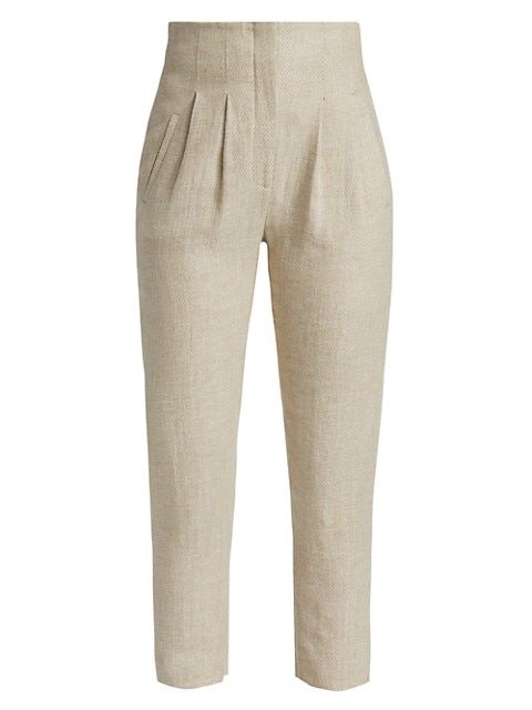 Zeenat Linen Cropped Pants | Saks Fifth Avenue