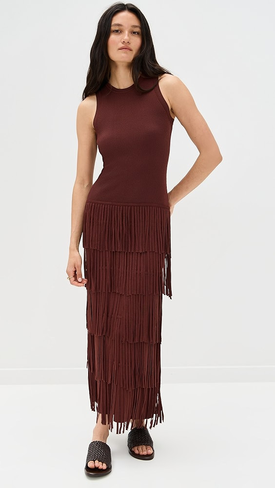 Za Za Sleevless Knit Fringe Dress | Shopbop