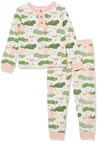 Mud Pie Baby Golf Girl Pajama Set, Pink, 9-12 Months | Amazon (US)