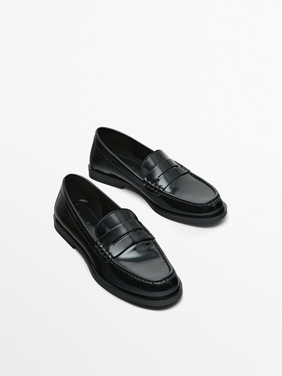 Leather penny loafers | Massimo Dutti (US)