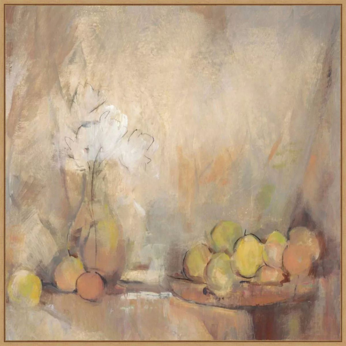 30" x 30" Still Life with Fruit in Study by Tim O'Toole Framed Canvas Wall Art Print - Amanti Art | Target