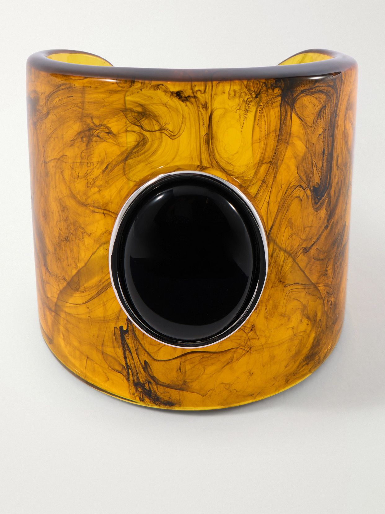 Julietta - Nera Rhodium-plated, Onyx And Resin Cuff - Brown | NET-A-PORTER (US)