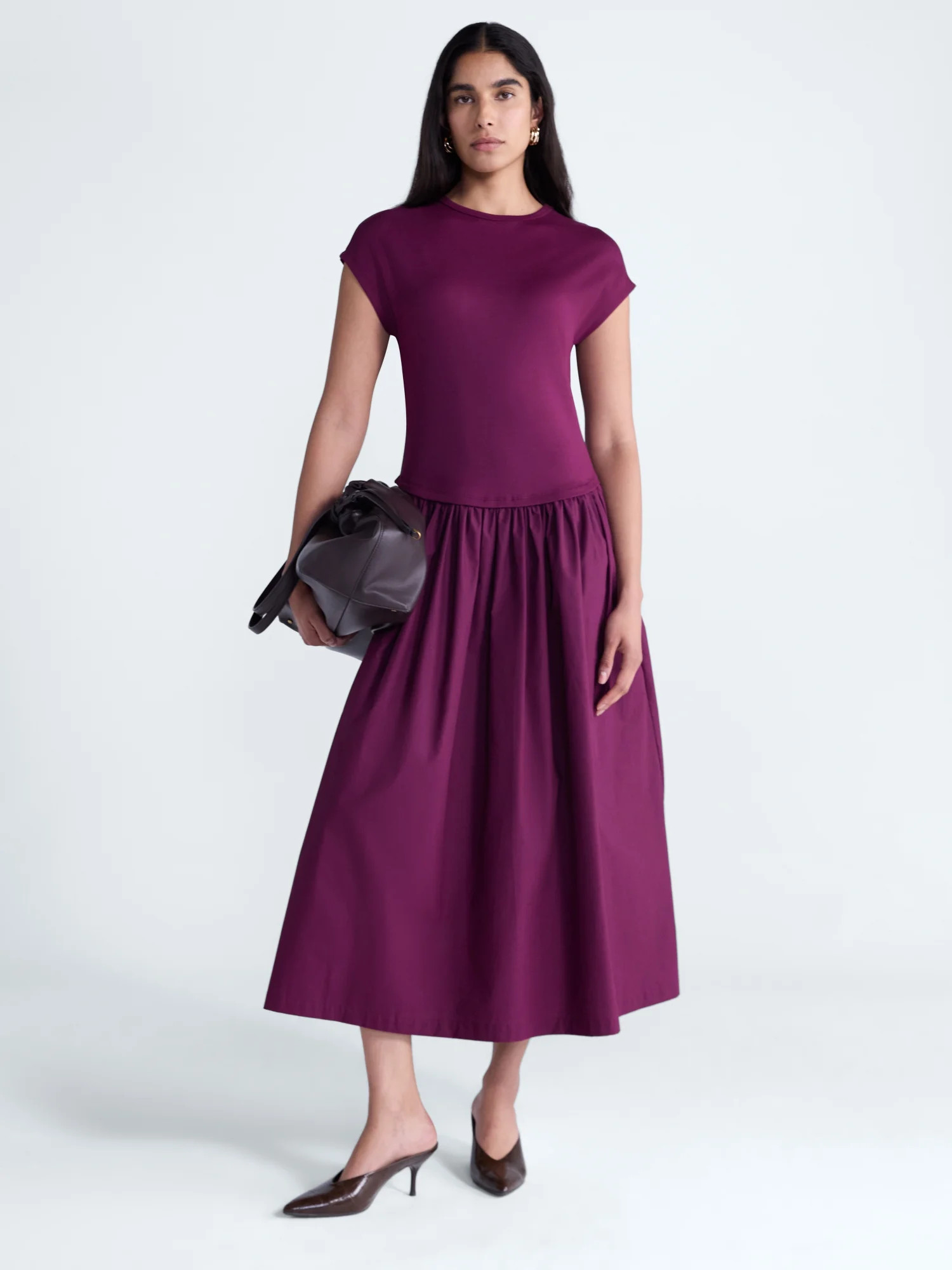 Scoop Women\u2019s Maxi Dress with Short Dolman Sleeves, Sizes XS-4X | Walmart (US)