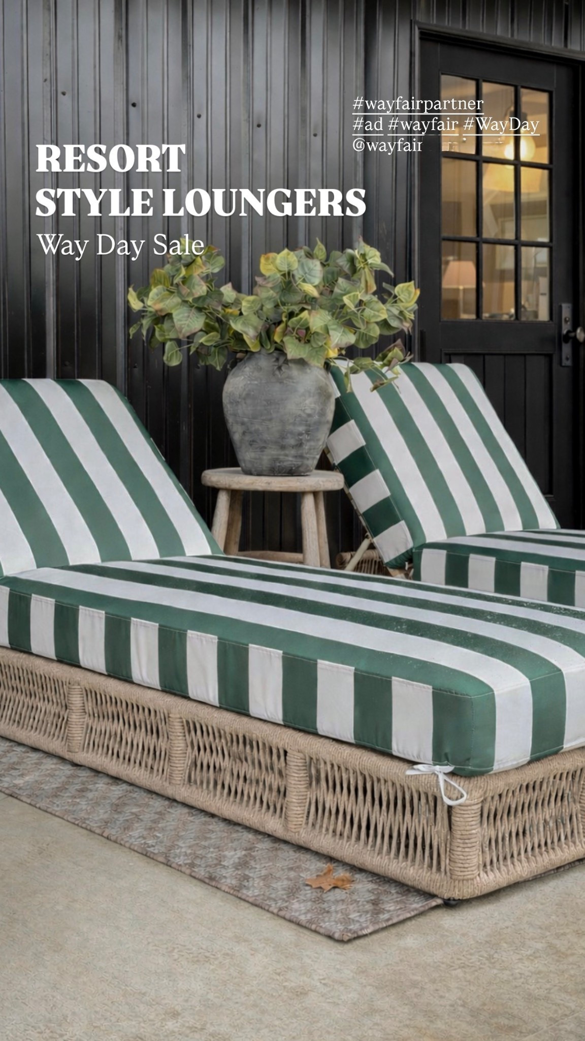*Thanks to my #wayfairpartner I found the prettiest chaise that gives full resort energy without the resort price. The thick, structured cushion makes it actually comfortable to lounge on, and the woven base keeps it looking elevated and designer. The stripe detail is what really sold me… it feels like something you’d see at a high end hotel pool.

If your pool area (or even just your patio) feels like it’s missing something, this is it. It instantly makes the space feel styled and pulled together without doing a full overhaul.

Way Day is happening right now and the deals are actually wild… up to 80% off with free shipping. This is one of those pieces I wouldn’t wait on.

#ad #wayfair #WayDay @wayfair 
