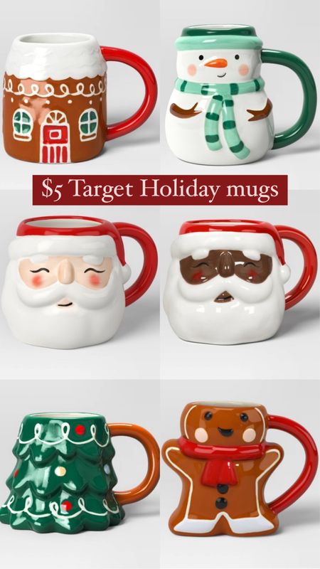 Target Holiday mugs! only $5 ✨
Santa, gingerbread man, gingerbread house, snowman, Christmas tree


#LTKhome #LTKHoliday #LTKSeasonal
