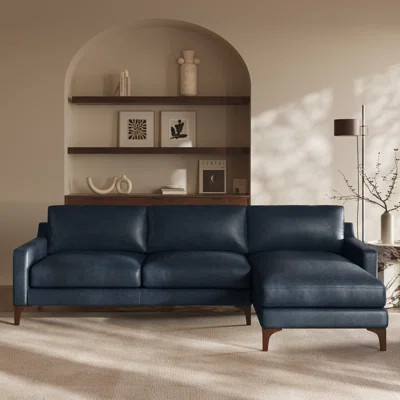 Sorrento Full-Grain Genuine Italian Leather Sectional | Wayfair North America