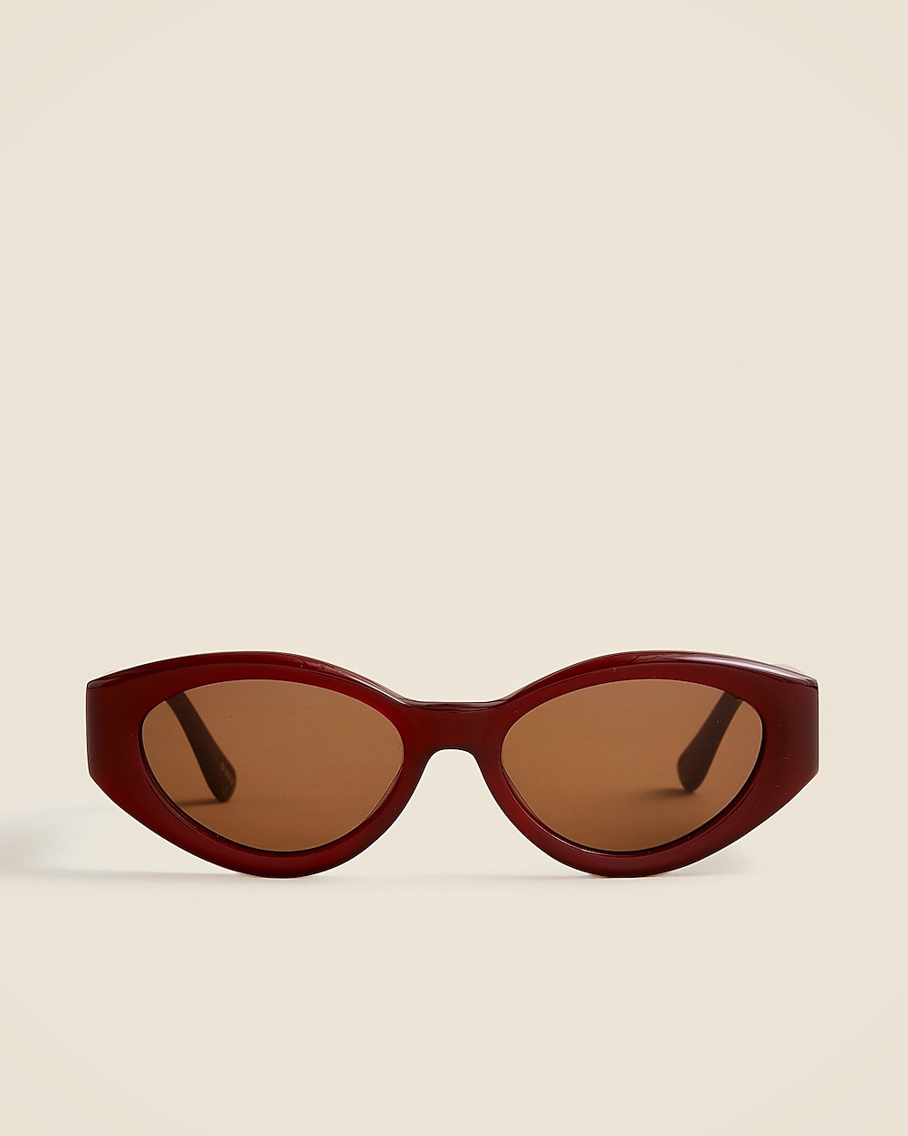 Beveled oval sunglasses | J. Crew US