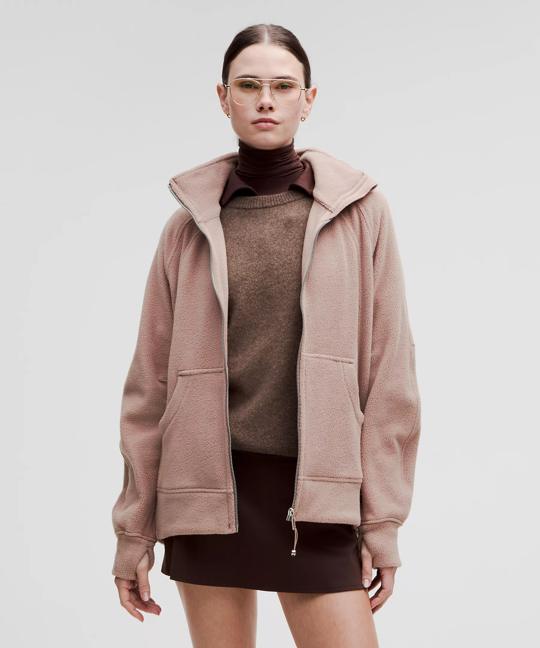 Scuba Tumbled Fleece Funnel-Neck Full Zip | Women's Hoodies & Sweatshirts | lululemon | Lululemon (US)