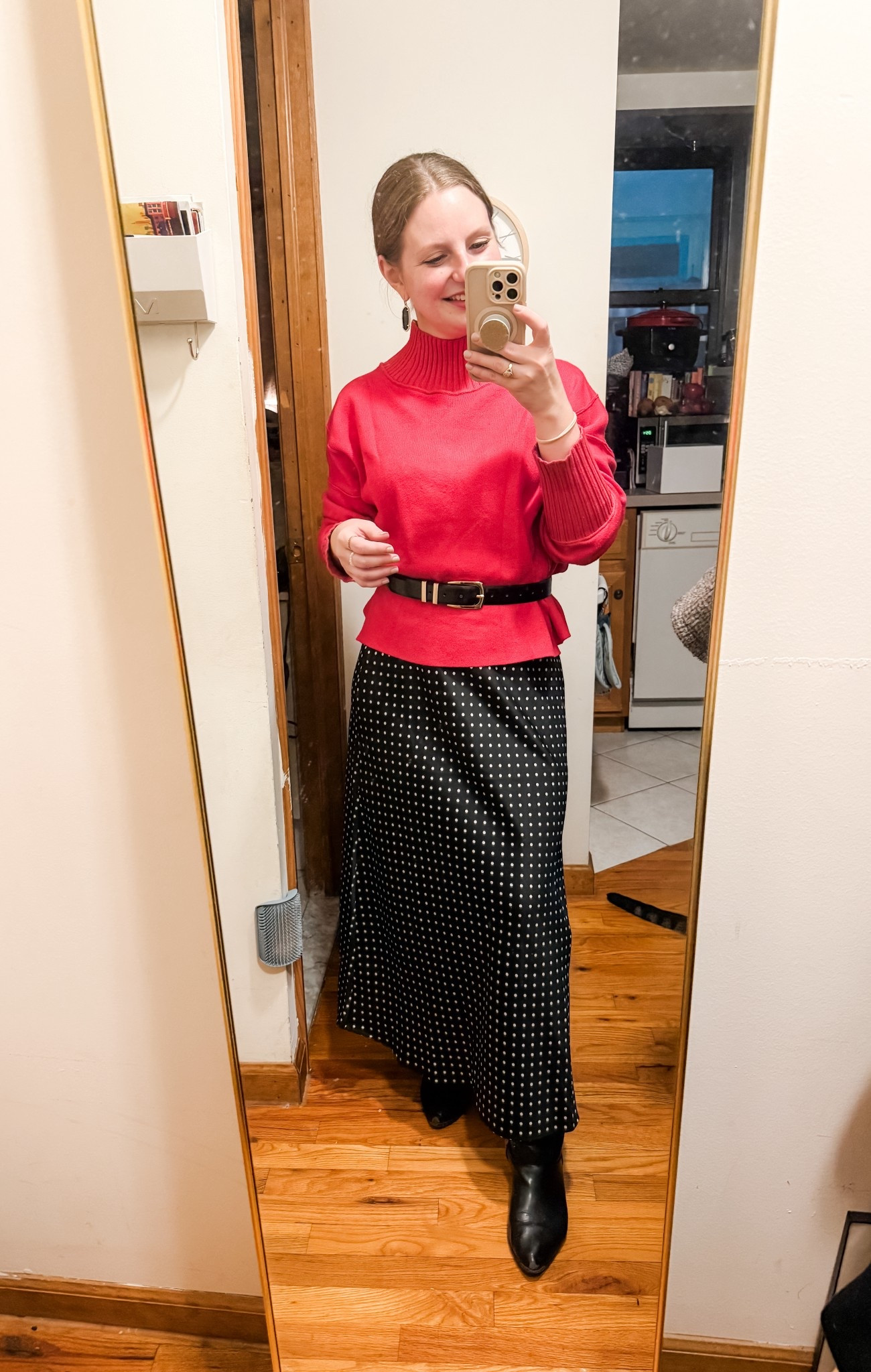 Have you seen Wicked for Good? 🩷💚 Channeled Glinda with this bright pink sweater and paired it with this polka dot skirt coming soon to H&M. Love love! Skirt runs slightly small. 

#LTKFindsUnder50 #LTKHoliday #LTKWorkwear