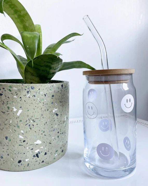 Smiley Glass Cup | Etsy | Etsy (US)