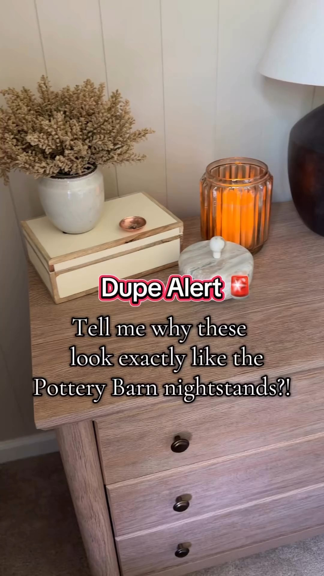 These Walmart nightstands are the perfect Pottery Barn dupe for only $178! They just came back in stock after being sold out for weeks, and every time they restock they don’t last long. I grabbed a pair last month before they disappeared, and this is the first time they’ve been available again. You can find them on walmart.com or grab the link in my bio. If you’ve been eyeing them, I’d run, not walk. #walmartpartner #walmartfinds #bedroommakeover #nightstand