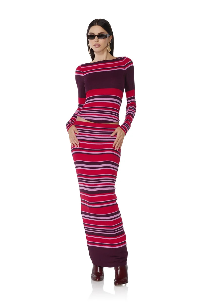 Esin Maxi Skirt - Striped Kiss | ShopAFRM