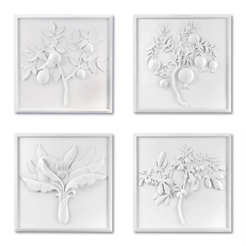 Set of 4 Fruit Plaster Panels by Bunny Williams Home | Paloma & Co.