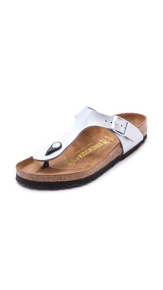 Birkenstock Gizeh Thong Sandals - Silver | Shopbop