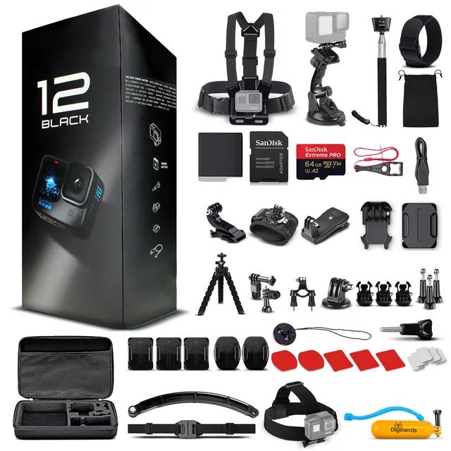 GoPro HERO12(HERO 12) Black - Waterproof Action Camera 5.3K60 Ultra HD Video, 27MP Photos, HDR, 1... | Walmart (US)