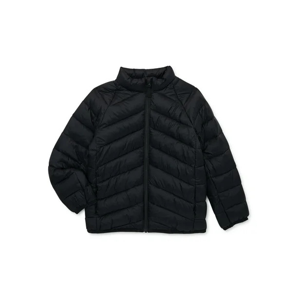 Wonder Nation Boys Lightweight Packable Puffer Jacket, Sizes 4-18 & Husky - Walmart.com | Walmart (US)