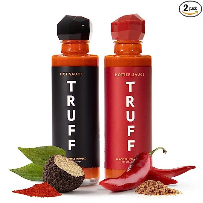 TRUFF Hot Sauce and Hotter Sauce 2-Pack Bundle, Gourmet Hot Sauce Set, Black Truffle and Chili Pe... | Amazon (US)