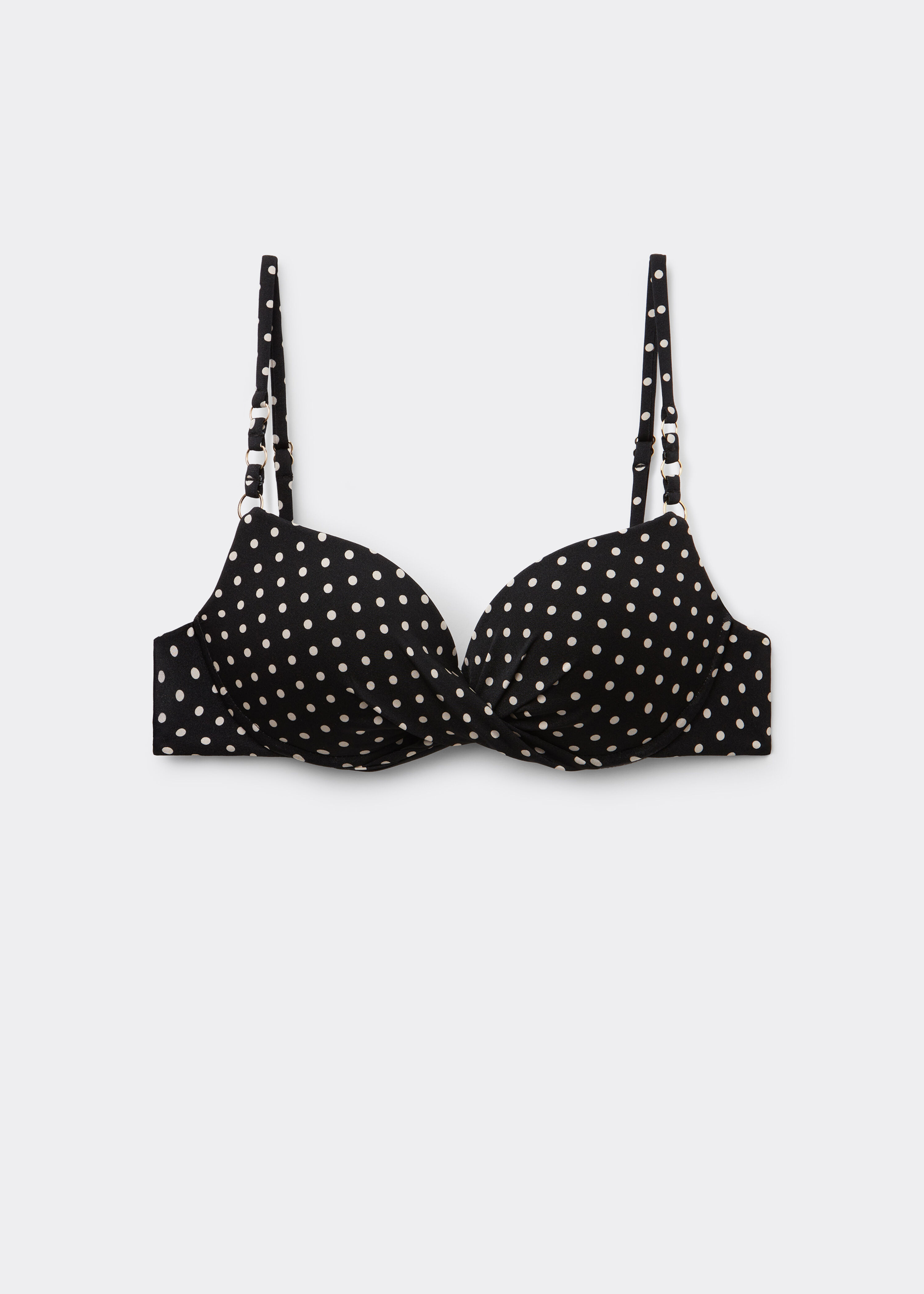 Polka Dot Black Super Push-Up Bikini Top | Calzedonia US