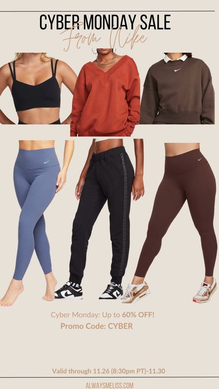 Nike is holding a Cyber Monday sale. Now is the time to grab some of the items you have been eyeing! Use code- CYBER

Nike Fashion
Athletic Outfits
Nike Leggings

#LTKHoliday #LTKsalealert #LTKfitness