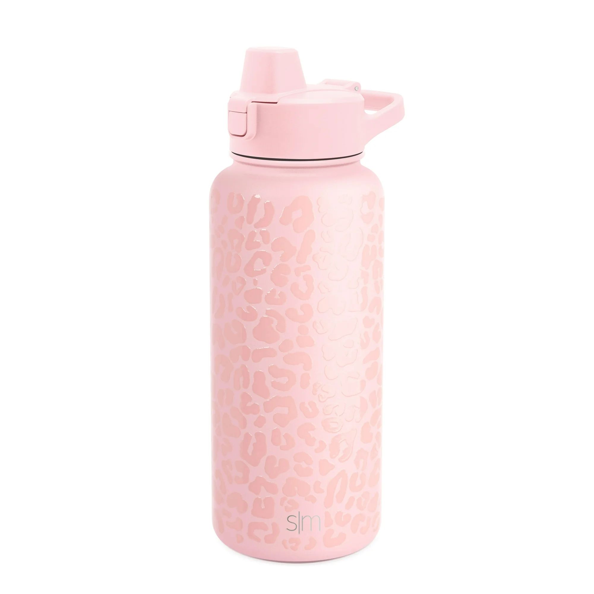 Simple Modern 32 fl oz Stainless Steel Summit Water Bottle with Silicone Straw Lid|Blush Leopard | Walmart (US)