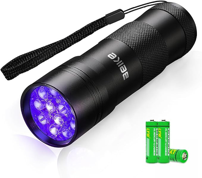 UV Flashlight Black Light–Small Portable Mini 12 LED Blacklight Flashlight for Hidden Stain Det... | Amazon (US)