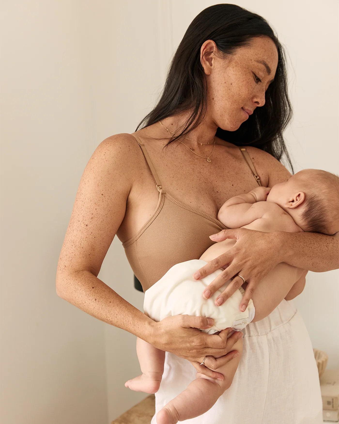 Soft Ribbed Nursing Tank (Camel) | Embrace Company Limited