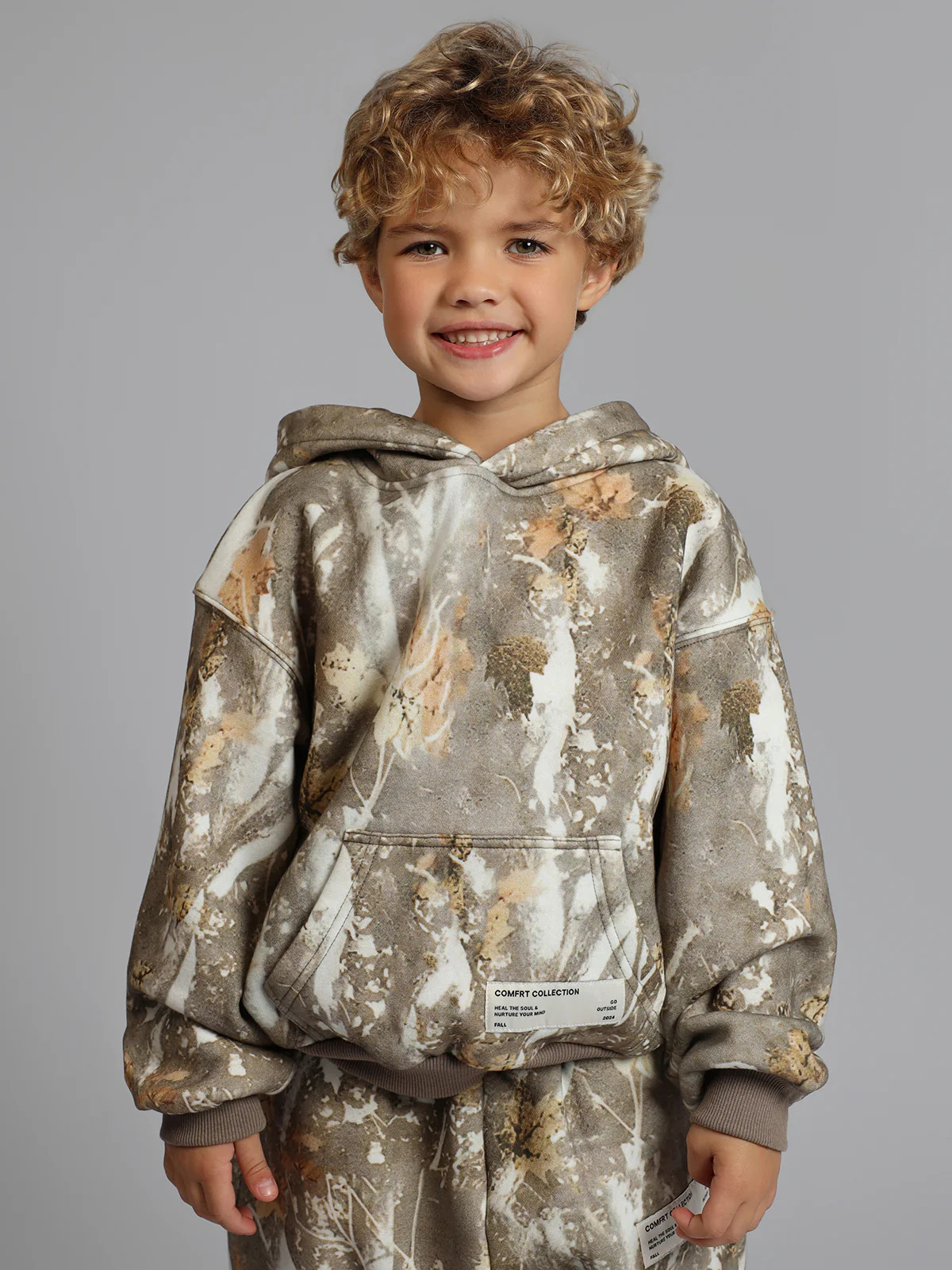 Comfrt Camo Kids Hoodie | Adirondack | Oversized | S | Small | Comfrt