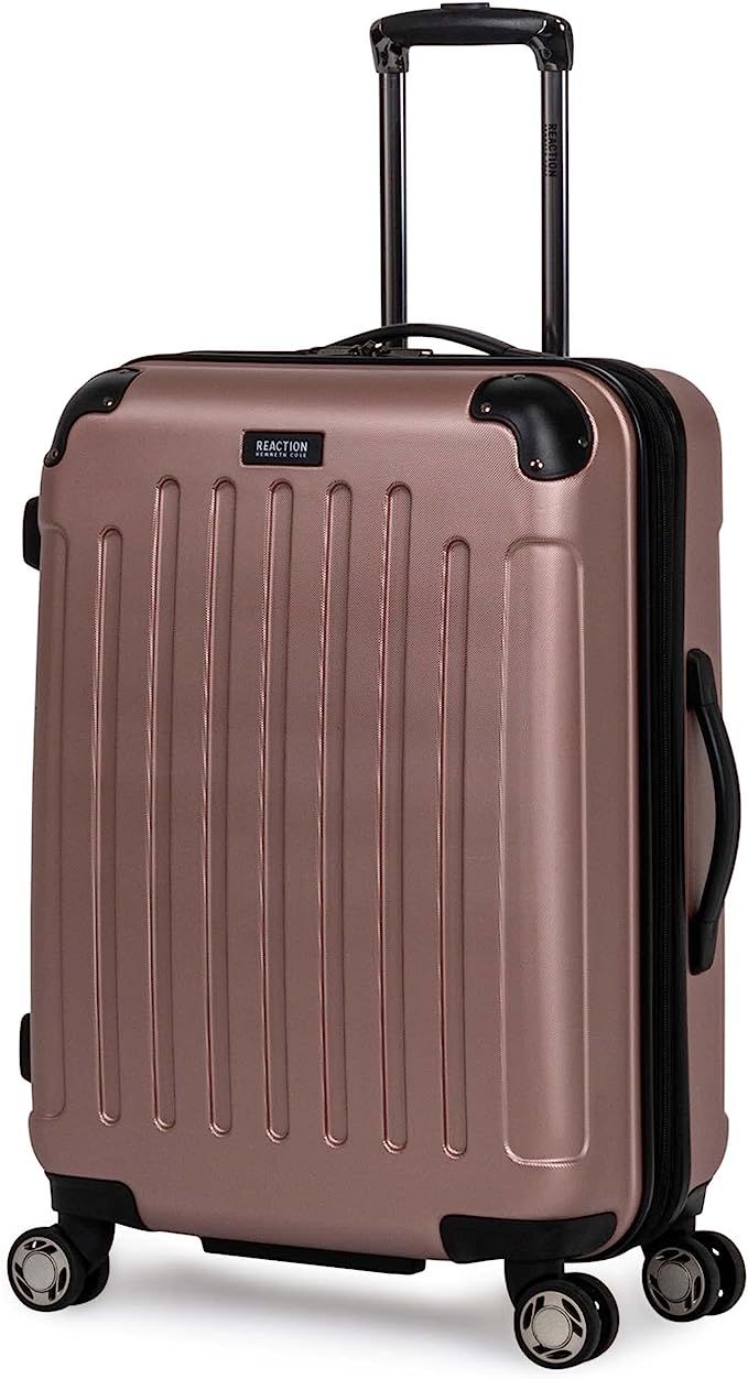 Kenneth Cole Reaction Renegade 24" ABS Expandable 8-Wheel Upright, Rose Gold, Inch Checked | Amazon (US)
