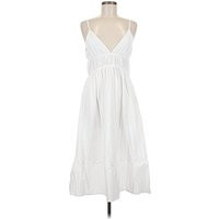 Zara Casual Dress: White Dresses - Size Medium | ThredUp (US)