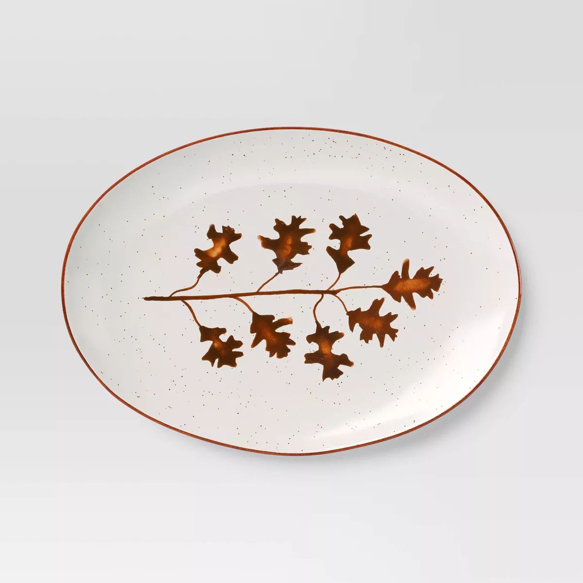 15.38" Leaf Stoneware Serving Platter - Threshold™ | Target