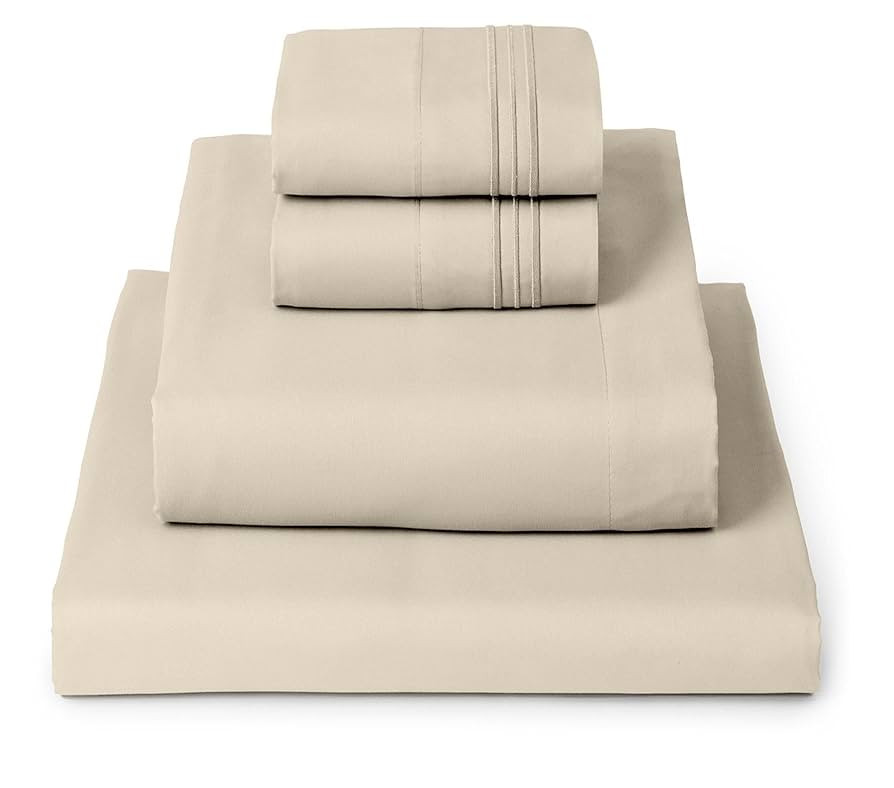 Mellanni King Sheets Set - 4 PC Iconic Collection Bedding - Hotel Luxury, Extra Soft, Cooling Bed... | Amazon (US)