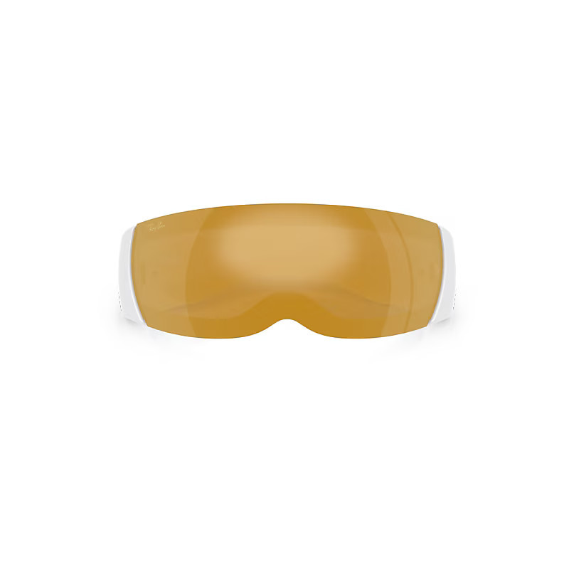 Ray-Ban Ultra Wrap 002 Next Generation Collection Sunglasses White Frame Gold Lenses 01-41 | Ray-Ban (US)