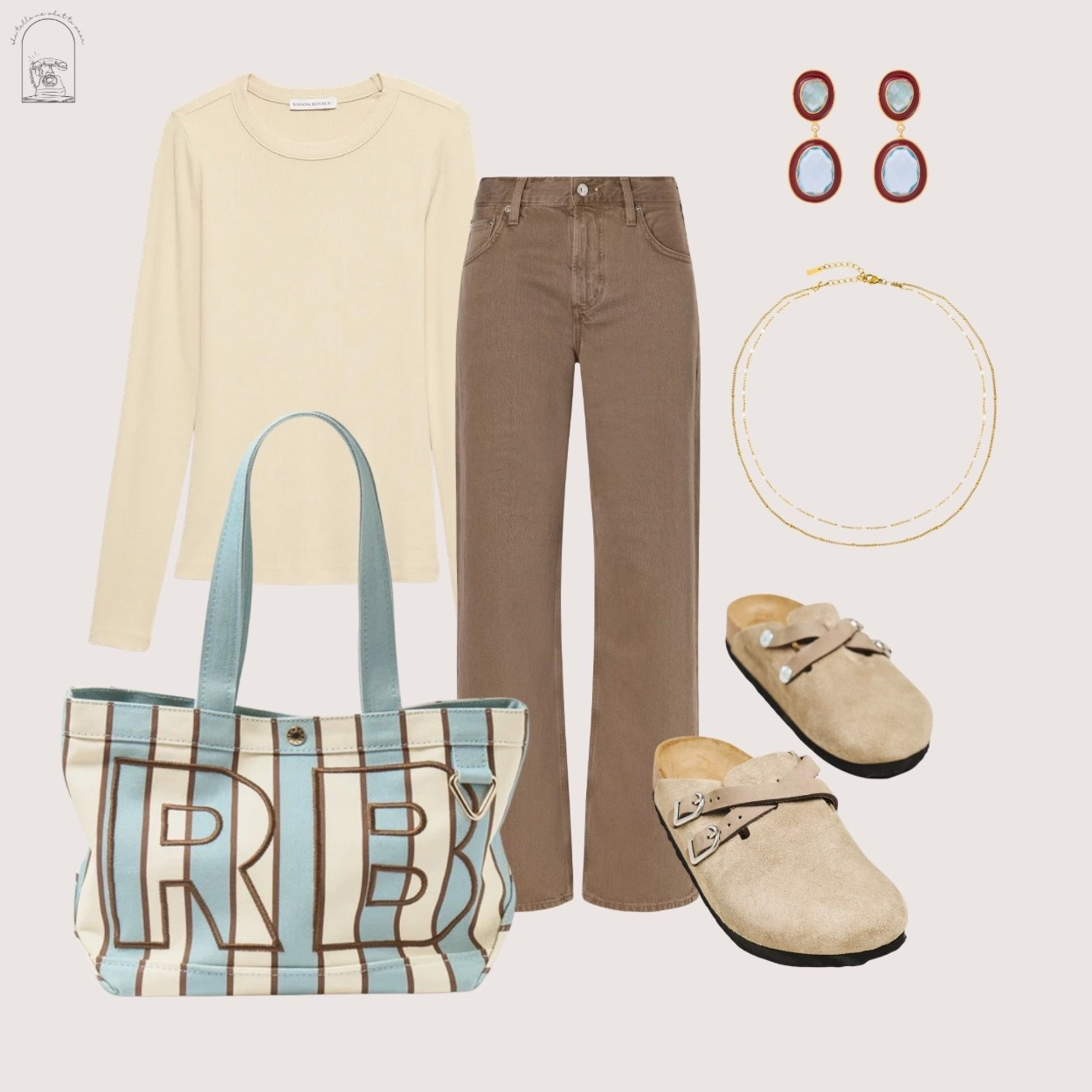 fallin’ for these early fall outfits! 🫶🏽 

cream long sleeve top, brown straight-leg jeans, suede clogs + a striped tote. easy, neutral and perfect for everyday wear.

#LTKSeasonal #LTKOver40 #LTKMidsize