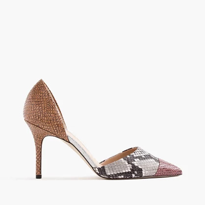 Elsie d'Orsay pumps in snakeskin-printed leather | J.Crew US
