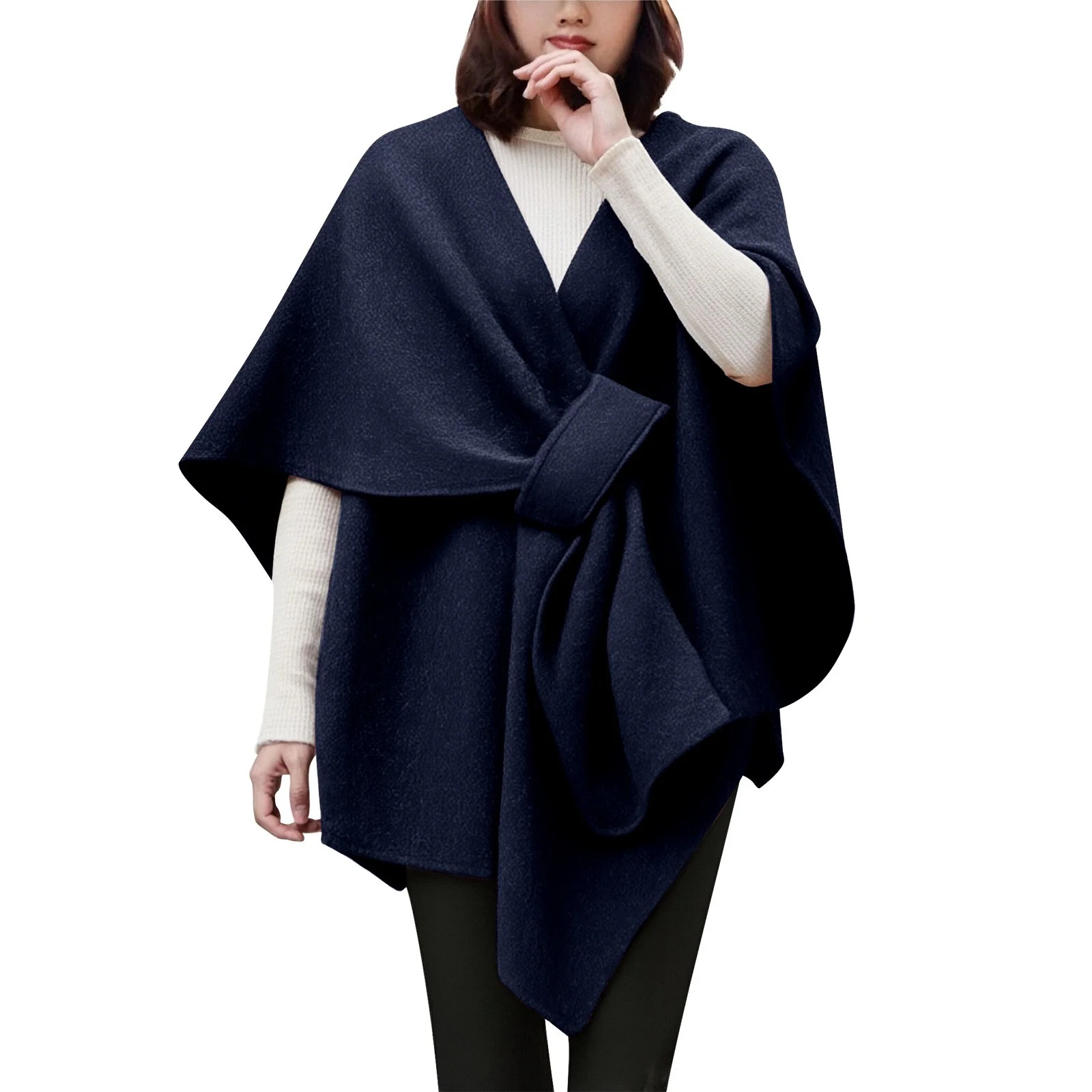 BLOCLOALO Women's Shawl Wrap Poncho Elegant Soft Open Front Cardigan Shawls for Spring Fall Winte... | Walmart (US)