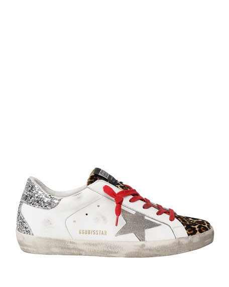 Golden Goose Superstar Leopard-Print Court Sneakers | Neiman Marcus