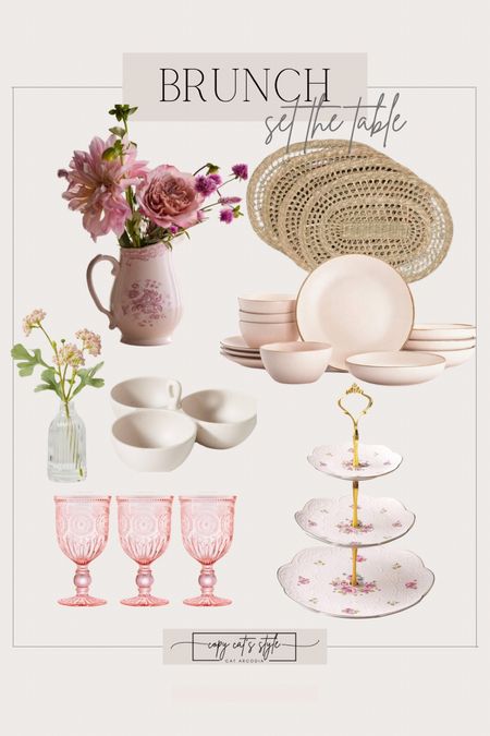 Brunch Ideas, table setting, entertaining, pink tablescape 

#LTKfindsunder50 #LTKSeasonal #LTKhome