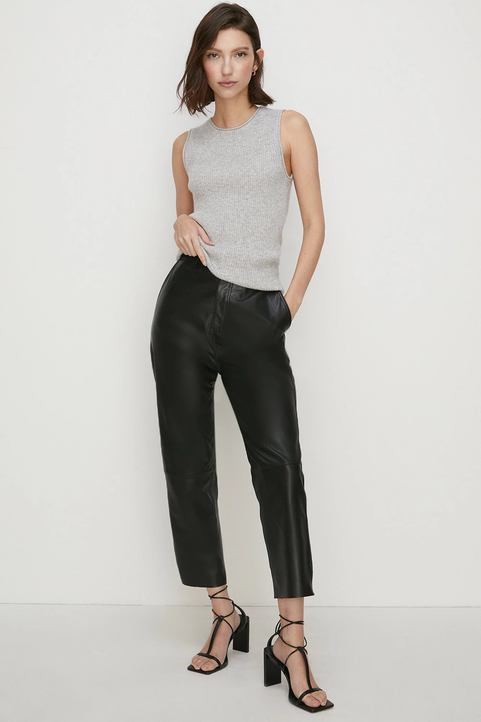 Rachel Stevens Premium Merino Wool Knitted Rib Vest | Oasis UK & IE