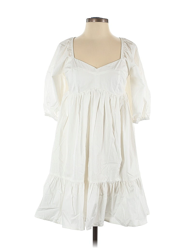 Banana Republic Factory Store 100% Cotton White Casual Dress Size S - 66% off | ThredUp