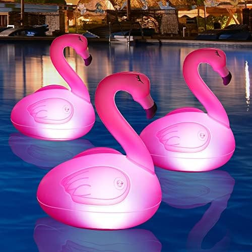 Toodour Floating Pool Lights, 3 Packs Solar Flamingo Pool Lights that Float, Waterproof Glow in T... | Amazon (US)